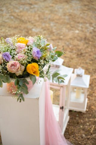 Some flower details during a christening in Preveza, Greece
